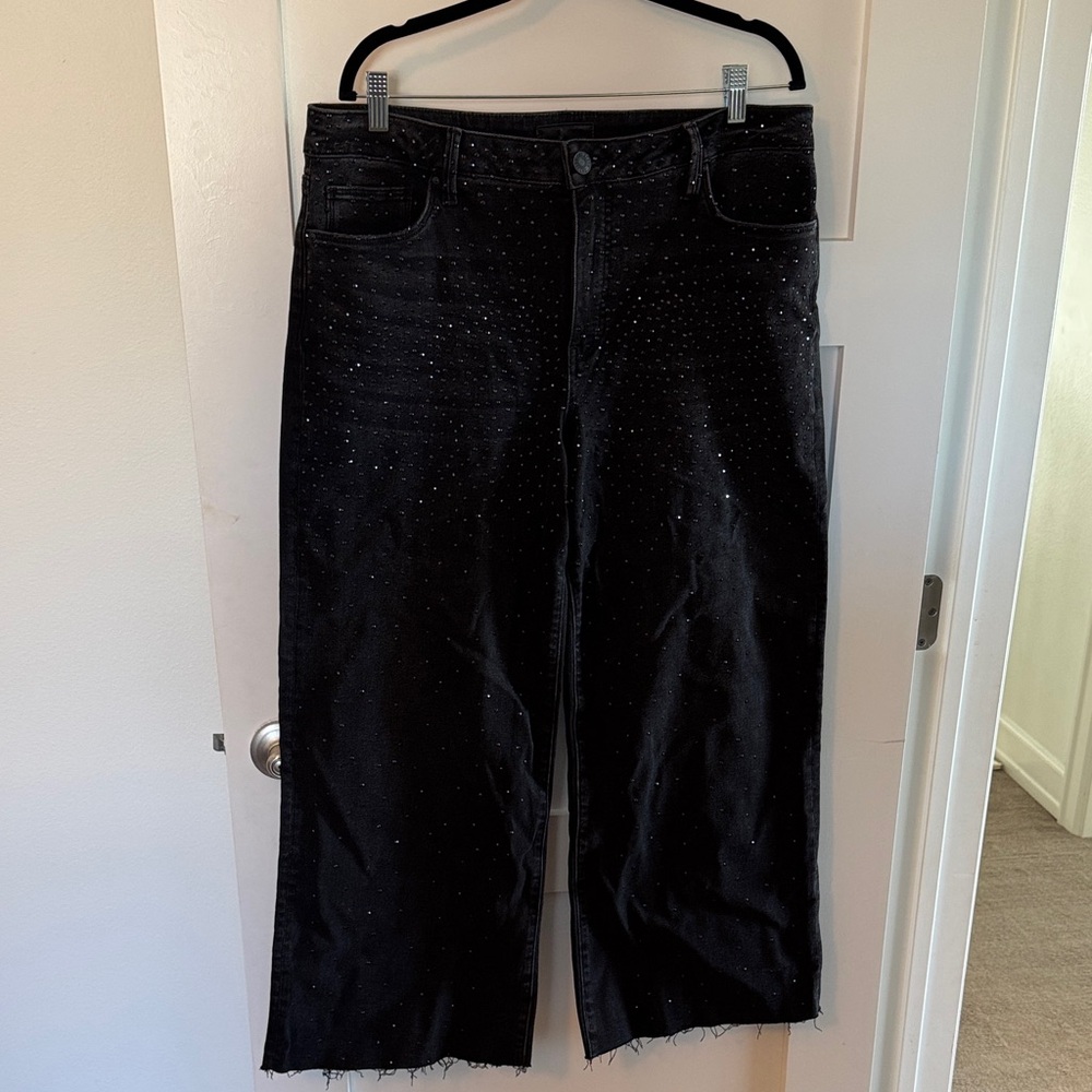 Kut from the Kloth Black Studded Cropped Jeans